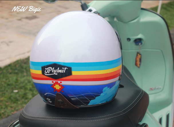 Gaya Retro yang Ikonik: Helm JPX Bigie Teman Sempurna untuk Motor Vespa Matic Anda